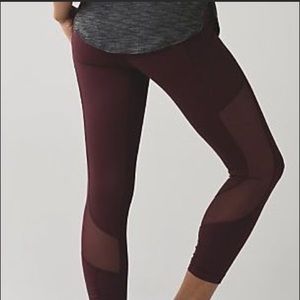 Lululemon maroon high waisted